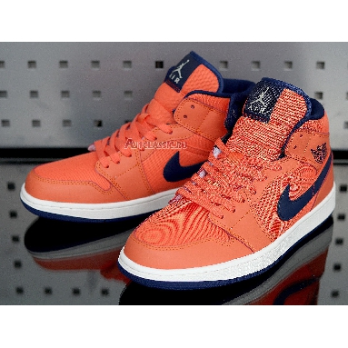 Air Jordan 1 Mid Turf Orange CD7240-804 Turf Orange/Blue Void Sneakers