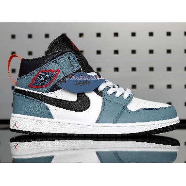 Facetasm x Air Jordan 1 Mid Fearless CU2802-100 White/Teal/Black/Red Mens Womens Shoes