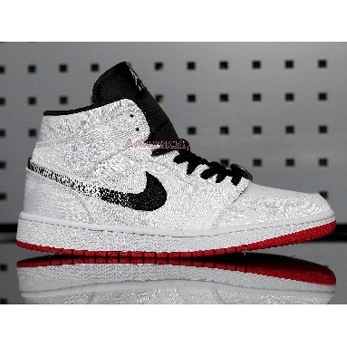 CLOT x Air Jordan 1 Mid Fearless CU2804-100 White/Black/White/University Red Sneakers