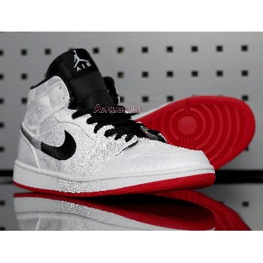 CLOT x Air Jordan 1 Mid Fearless CU2804-100 White/Black/White/University Red Sneakers