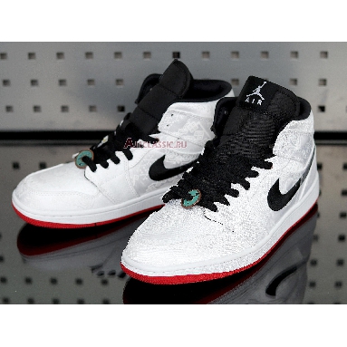 CLOT x Air Jordan 1 Mid Fearless CU2804-100 White/Black/White/University Red Sneakers