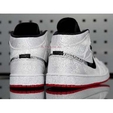 CLOT x Air Jordan 1 Mid Fearless CU2804-100 White/Black/White/University Red Mens Womens Shoes