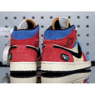 Blue The Great x Air Jordan 1 Mid Fearless CU2805-100 Muslin/Varsity Red/Royal/Taxi/Black Sneakers