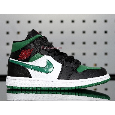 Air Jordan 1 Mid Pine Green 554724-067 Pine Green/White-Black-University Red Mens Womens Shoes