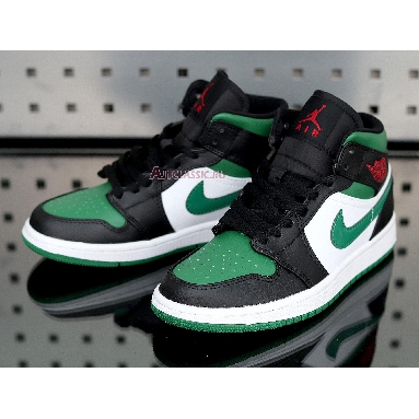 Air Jordan 1 Mid Pine Green 554724-067 Pine Green/White-Black-University Red Sneakers