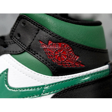 Air Jordan 1 Mid Pine Green 554724-067 Pine Green/White-Black-University Red Mens Womens Shoes