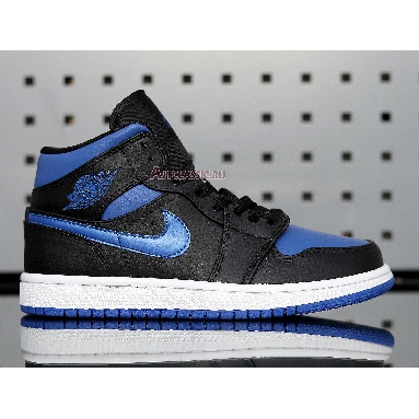 Air Jordan 1 Mid Black Hyper Royal 554724-068 Royal Blue/White/Black Sneakers