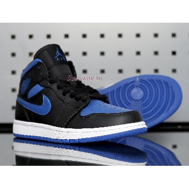 Air Jordan 1 Mid Black Hyper Royal 554724-068 Royal Blue/White/Black Sneakers