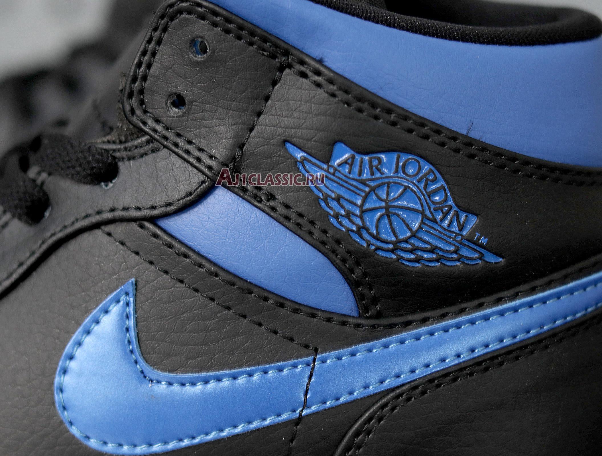 Air Jordan 1 Mid "Black Hyper Royal" 554724-068