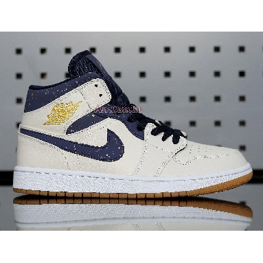 Air Jordan 1 Mid Jeter AH6342-104 Sail/Bronze-College Navy Sneakers