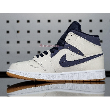 Air Jordan 1 Mid Jeter AH6342-104 Sail/Bronze-College Navy Sneakers