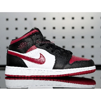 Air Jordan 1 Mid Noble Red 554725-066 Black/Noble Red/White Sneakers