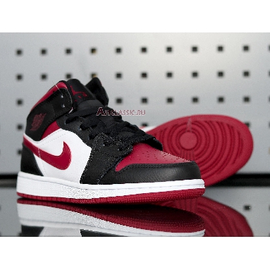 Air Jordan 1 Mid Noble Red 554725-066 Black/Noble Red/White Sneakers