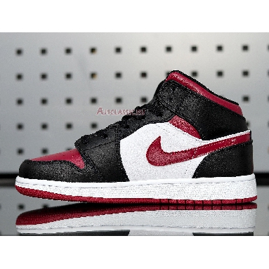 Air Jordan 1 Mid Noble Red 554725-066 Black/Noble Red/White Sneakers