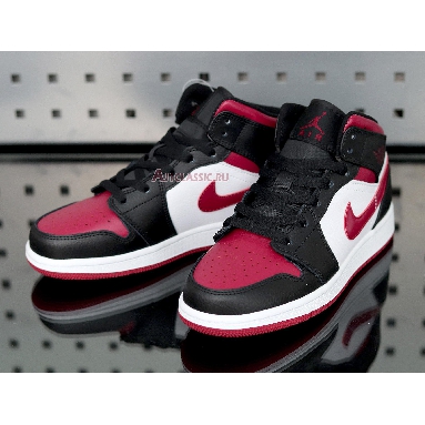 Air Jordan 1 Mid Noble Red 554725-066 Black/Noble Red/White Sneakers