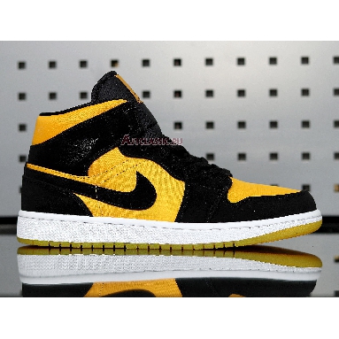 Air Jordan 1 Mid Black Gold CD6759-007 Black/Black-University Gold-White Mens Womens Shoes