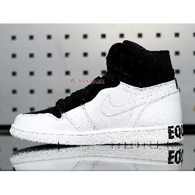 Air Jordan 1 Retro High Equality AQ7474-001 Black/Black-White-Metallic Gold Mens Womens Shoes