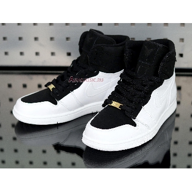 Air Jordan 1 Retro High Equality AQ7474-001 Black/Black-White-Metallic Gold Mens Womens Shoes