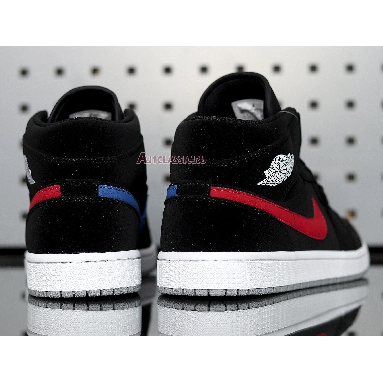 Air Jordan 1 Retro Mid Black University Red 554725-065 Black/University Red-Hyper Royal Sneakers