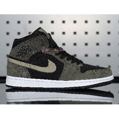 Air Jordan 1 Mid Olive BQ6472-030 Olive/Black/White/Green Sneakers