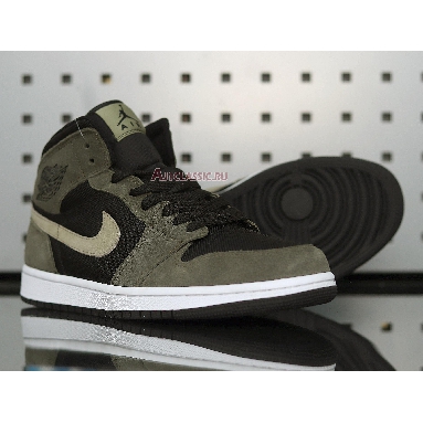 Air Jordan 1 Mid Olive BQ6472-030 Olive/Black/White/Green Sneakers