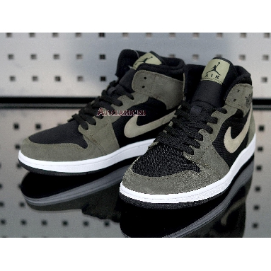 Air Jordan 1 Mid Olive BQ6472-030 Olive/Black/White/Green Sneakers