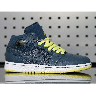 Air Jordan 1 Retro 97 TXT Squadron Blue 555071-445 Sqdrn Bl/Sqrn Bl-Elctrc Yllw Mens Womens Shoes