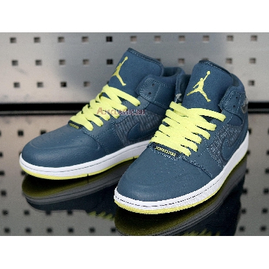 Air Jordan 1 Retro 97 TXT Squadron Blue 555071-445 Sqdrn Bl/Sqrn Bl-Elctrc Yllw Mens Womens Shoes