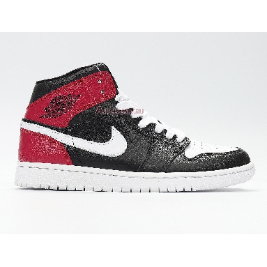 Air Jordan 1 Mid Noble Red BQ6472-016 Black/White/Noble Red Sneakers