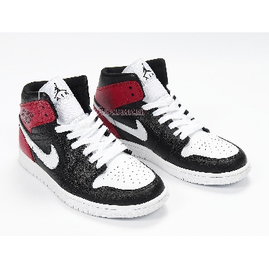 Air Jordan 1 Mid Noble Red BQ6472-016 Black/White/Noble Red Sneakers