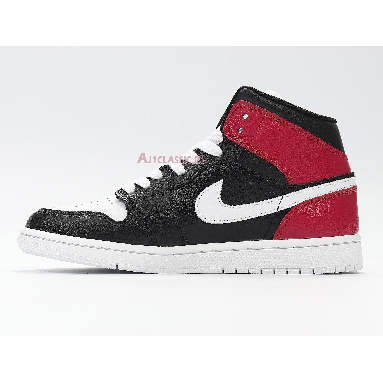 Air Jordan 1 Mid Noble Red BQ6472-016 Black/White/Noble Red Sneakers