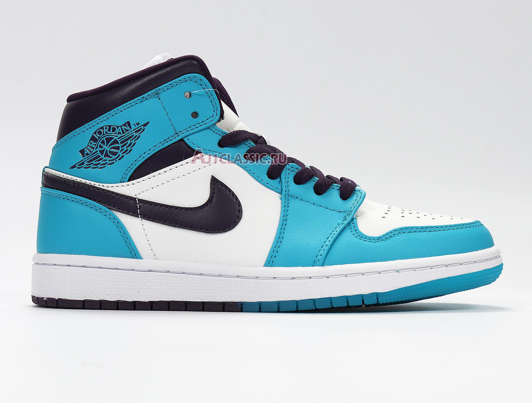 New Air Jordan 1 Mid "Hornets" 554724-415 Shoes