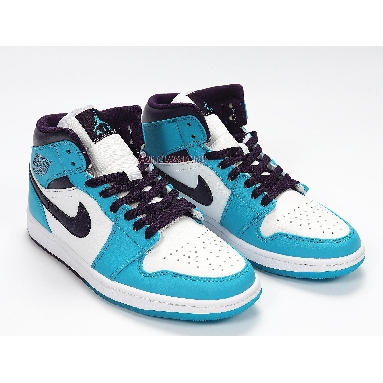 Air Jordan 1 Mid Hornets 554724-415 Sky Blue/White-Black Sneakers