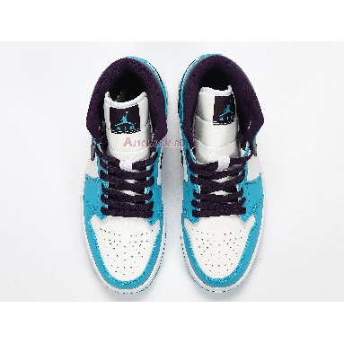 Air Jordan 1 Mid Hornets 554724-415 Sky Blue/White-Black Sneakers