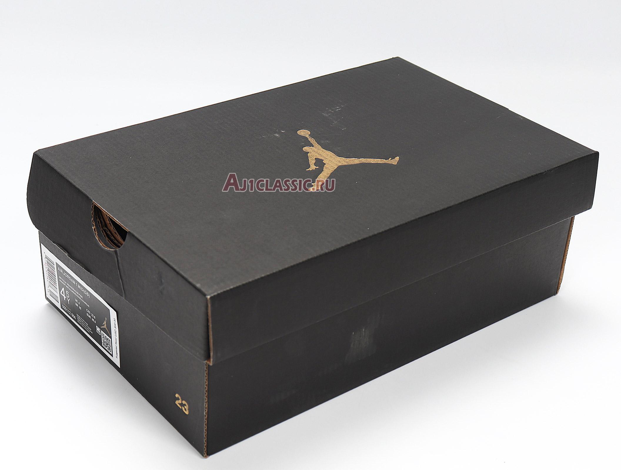 Air Jordan 1 Mid GS "Metallic Silver Pink Crimson" 555112-006