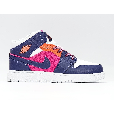 Air Jordan 1 Mid Fire Pink 555112-602 Pink Quartz/Dark Smoke Grey/White Mens Womens Shoes