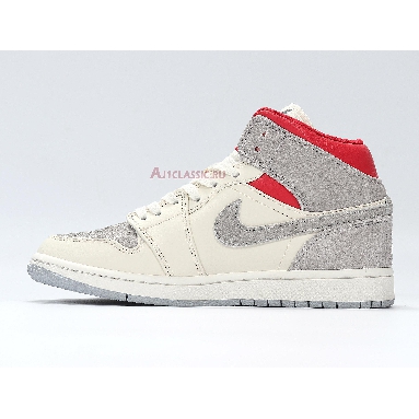 Sneakersnstuff x Air Jordan 1 Mid Past Present Future CT3443-100 Sail/Wolf Grey/Gym Red/White Mens Womens Shoes