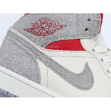 Sneakersnstuff x Air Jordan 1 Mid Past Present Future CT3443-100 Sail/Wolf Grey/Gym Red/White Mens Womens Shoes