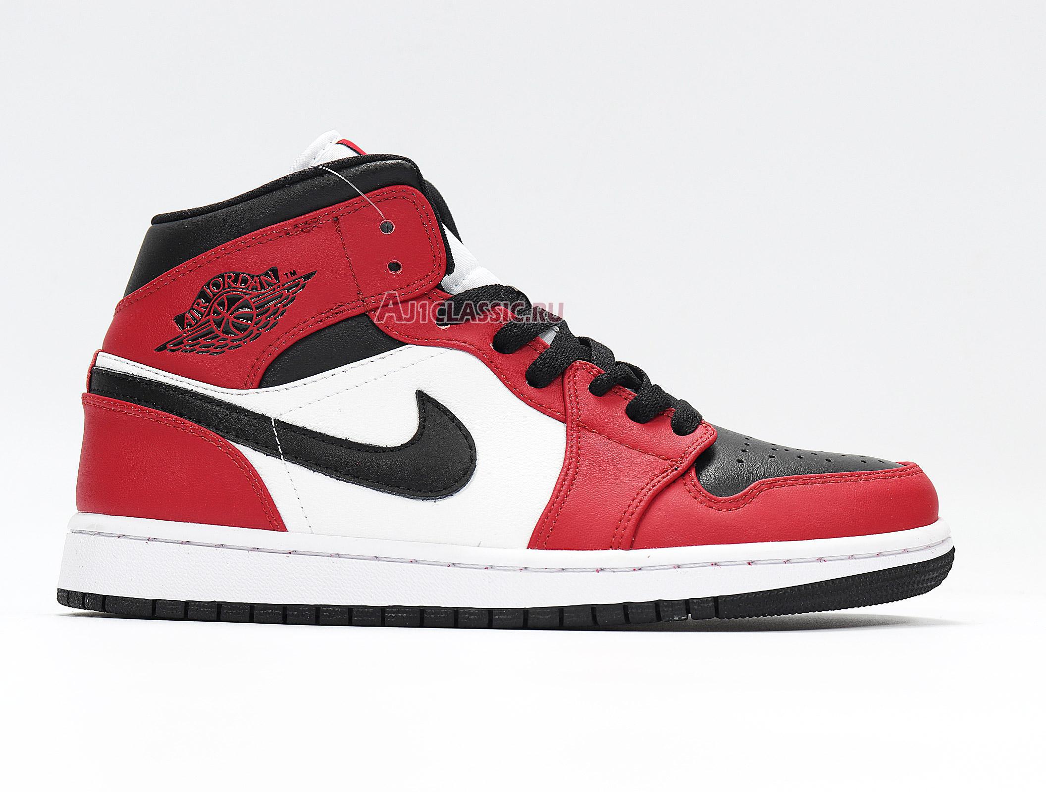 New Air Jordan 1 Mid "Chicago Black Toe" 554724-069 Shoes