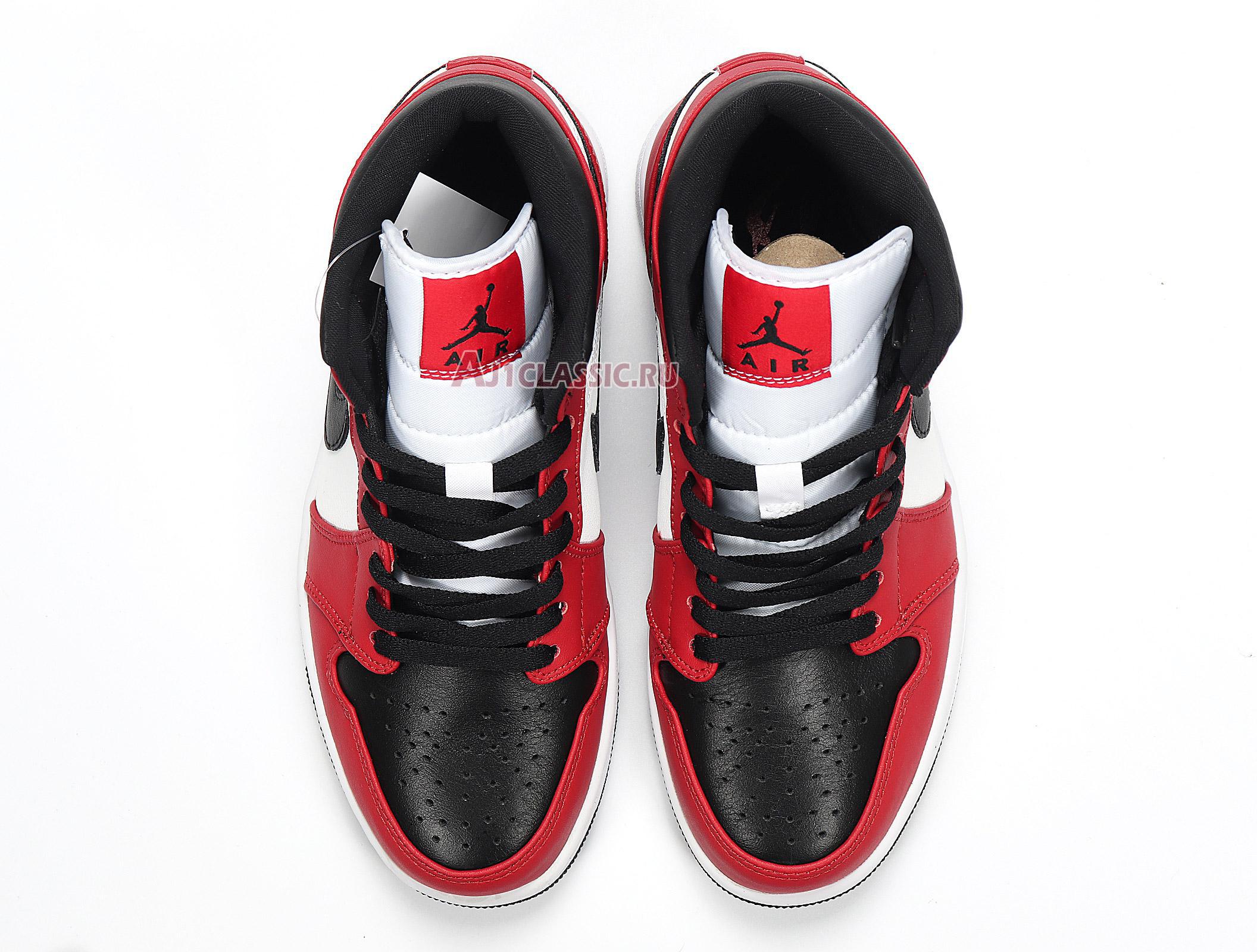 New Air Jordan 1 Mid "Chicago Black Toe" 554724-069 Shoes