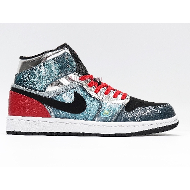 Air Jordan 1 Mid Marvel Thor 556297-023 Blue/Red/Silver/Black/White Mens Womens Shoes