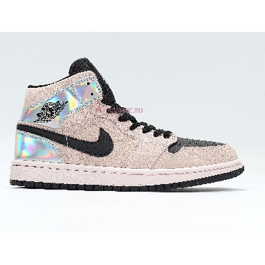 Air Jordan 1 Mid Iridescent BQ6472-602 Barely Rose/Black/Multi Sneakers