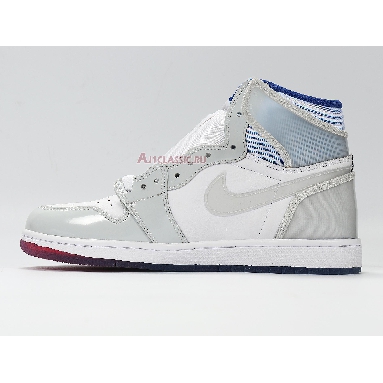 Air Jordan 1 High Zoom Racer Blue CK6637-104 White/Racer Blue/White Sneakers