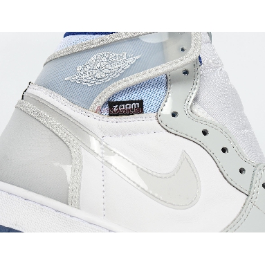 Air Jordan 1 High Zoom Racer Blue CK6637-104 White/Racer Blue/White Sneakers