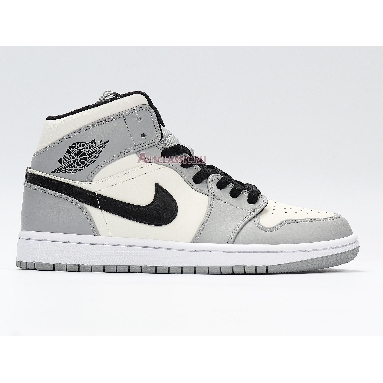 Air Jordan 1 Mid Smoke Grey 554724-092 Light Smoke Grey/Black/White Mens Womens Shoes