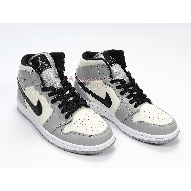 Air Jordan 1 Mid Smoke Grey 554724-092 Light Smoke Grey/Black/White Mens Womens Shoes