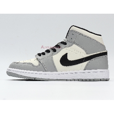 Air Jordan 1 Mid Smoke Grey 554724-092 Light Smoke Grey/Black/White Mens Womens Shoes