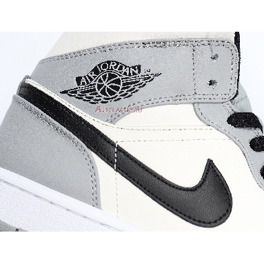 Air Jordan 1 Mid Smoke Grey 554724-092 Light Smoke Grey/Black/White Mens Womens Shoes