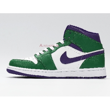 Air Jordan 1 Mid Hulk 554724-300 Aloe Verde/Court Purple/White Sneakers