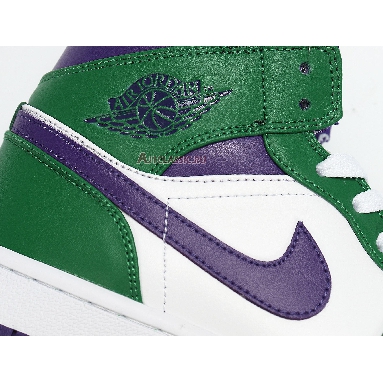 Air Jordan 1 Mid Hulk 554724-300 Aloe Verde/Court Purple/White Sneakers